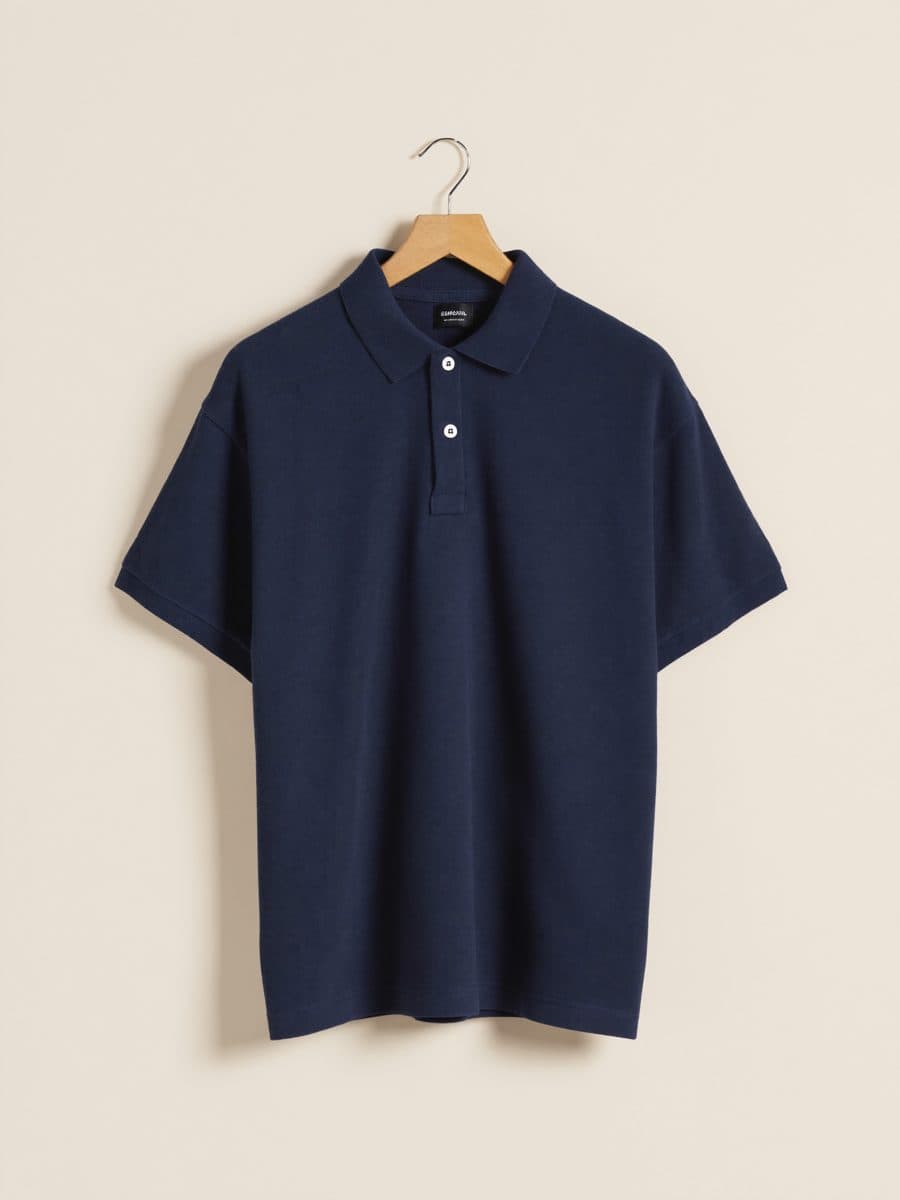 Camiseta Polo Piquet Marinho