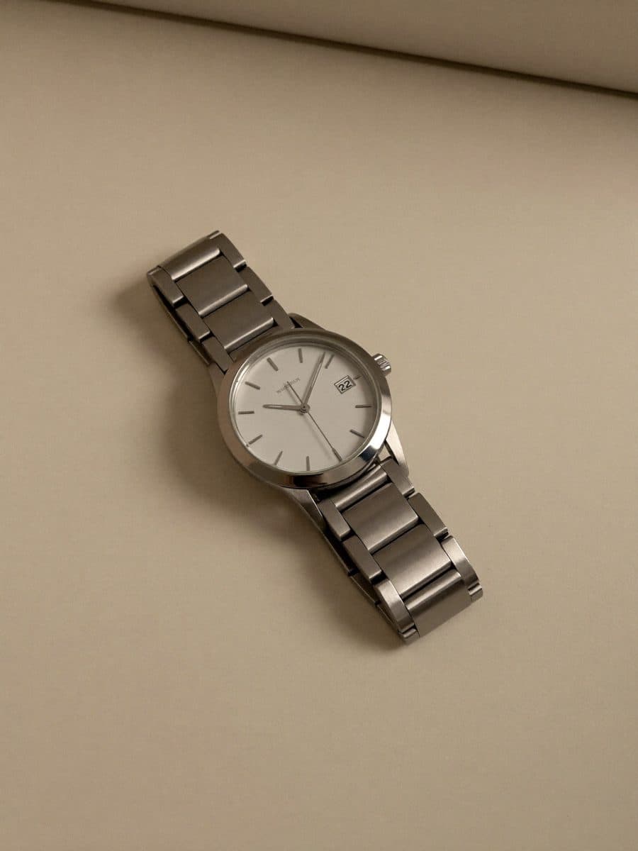 Relógio Aço Minimalista